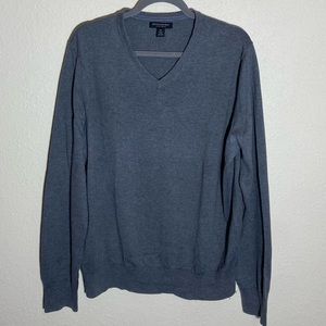 Banana Republic, Men's V Neck, Gray Sweater, Size XL
